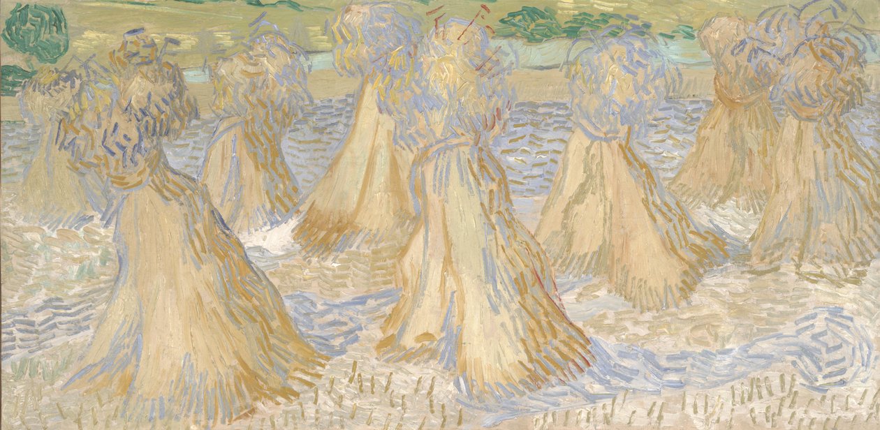 小麦捆，1890年7月（布面油画） 作者 文森特·梵高