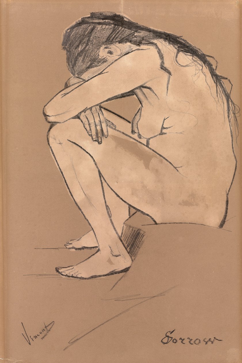 悲伤，1882年 作者 文森特·梵高