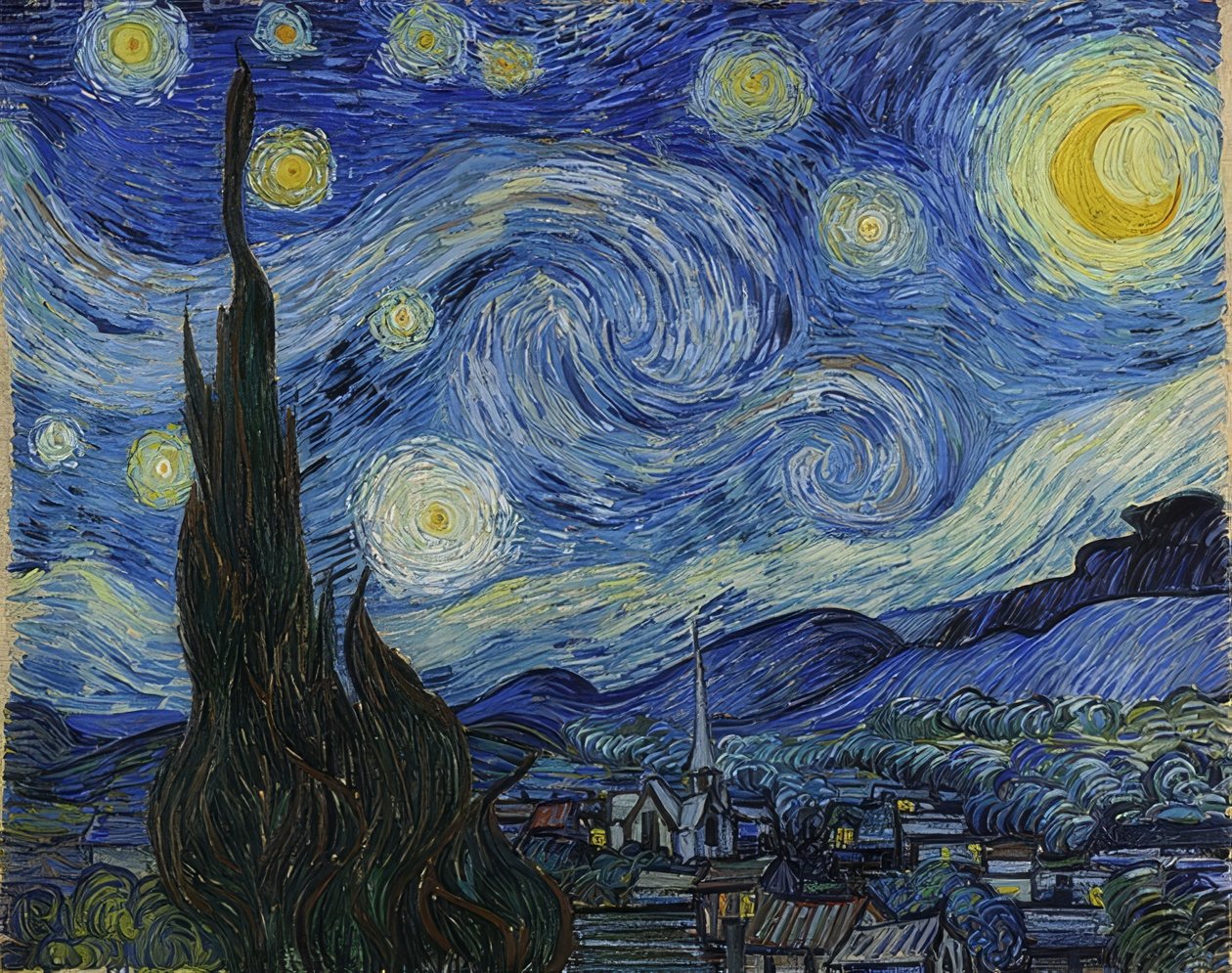 星夜。 1889年 作者 文森特·梵高
