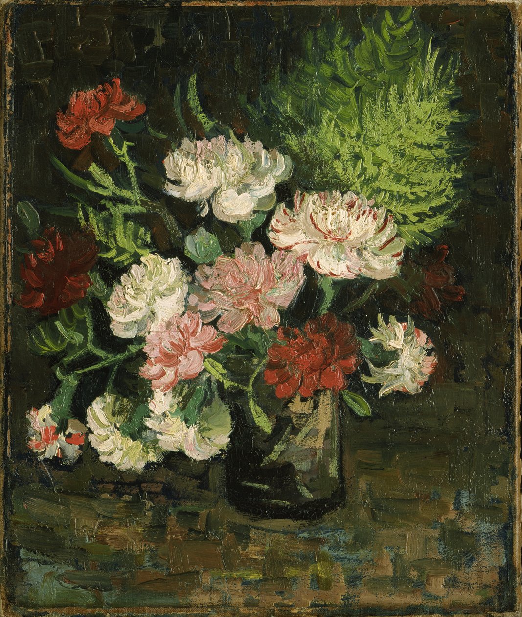康乃馨静物画，1886年 作者 文森特·梵高