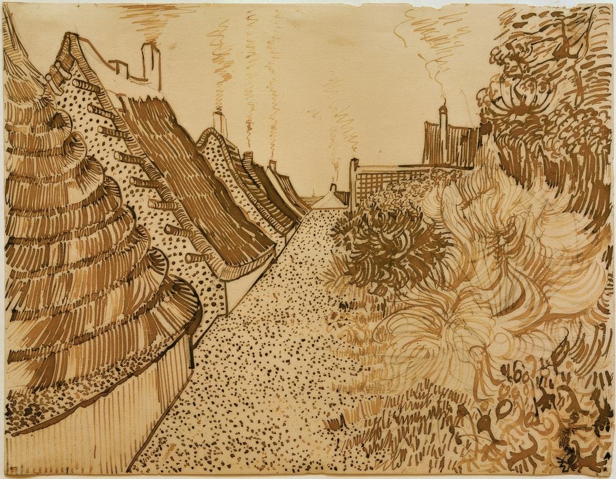 Saintes-Maries-de-la-Mer的Straße 作者 文森特·梵高