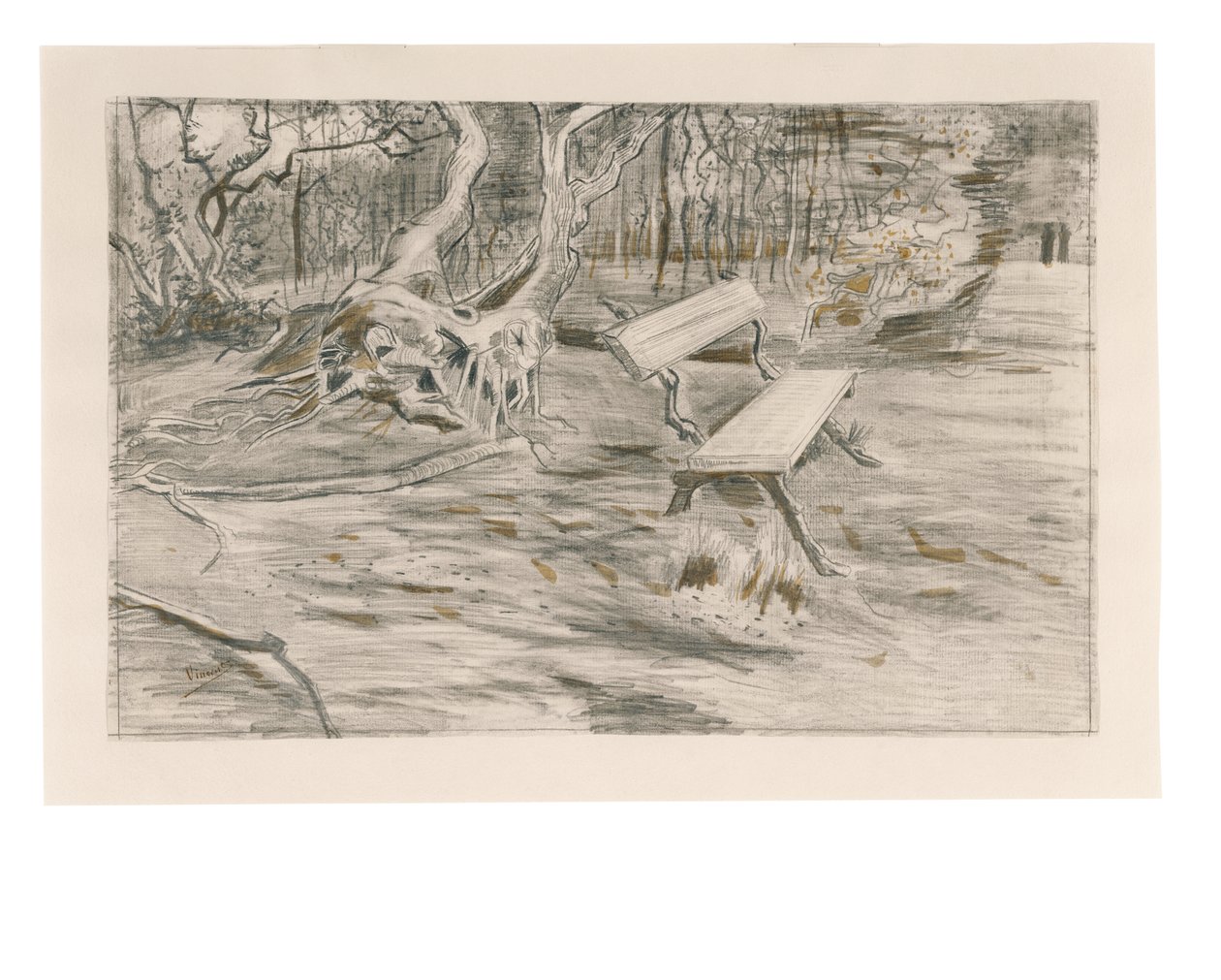 长凳，1882年 作者 文森特·梵高