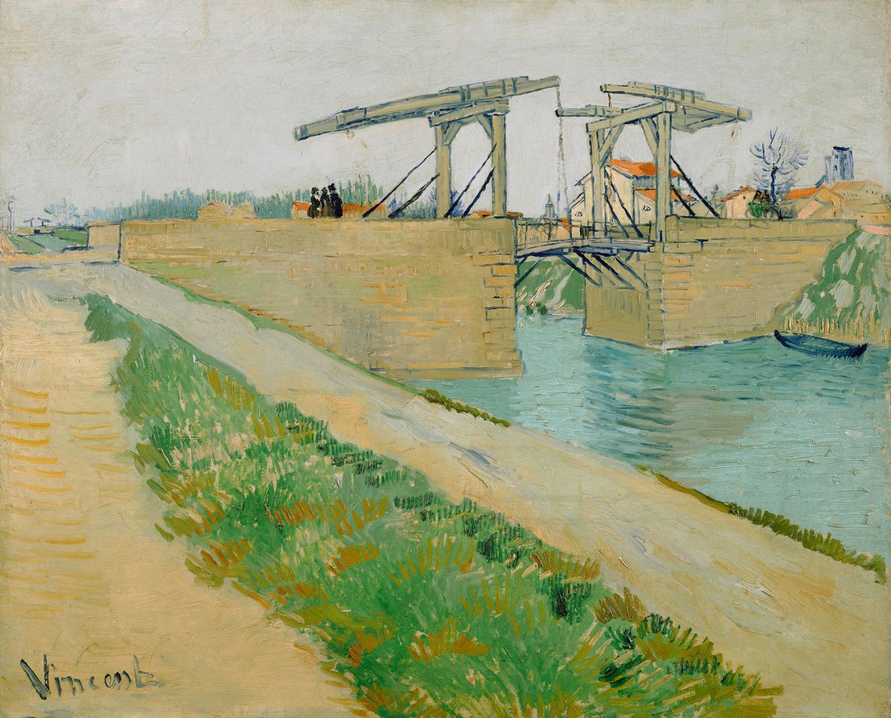 朗格卢瓦桥，1888年3月（布面油画） 作者 文森特·梵高