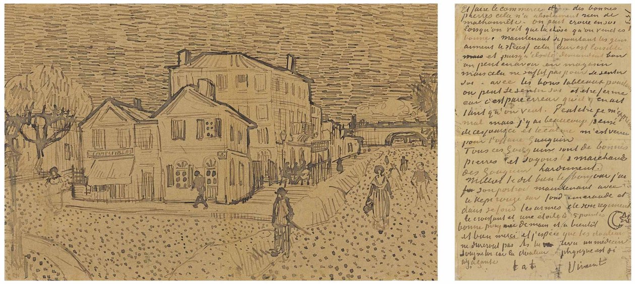 黄房子街道，阿尔勒写给西奥的信，1888年9月29日，星期六 作者 文森特·梵高
