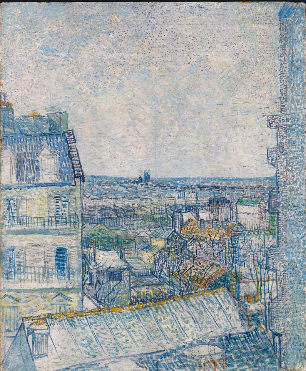 从艺术家的窗户观看，Rue Lapic；从艺术家的房间观看，Rue Lepic，1887年 作者 文森特·梵高