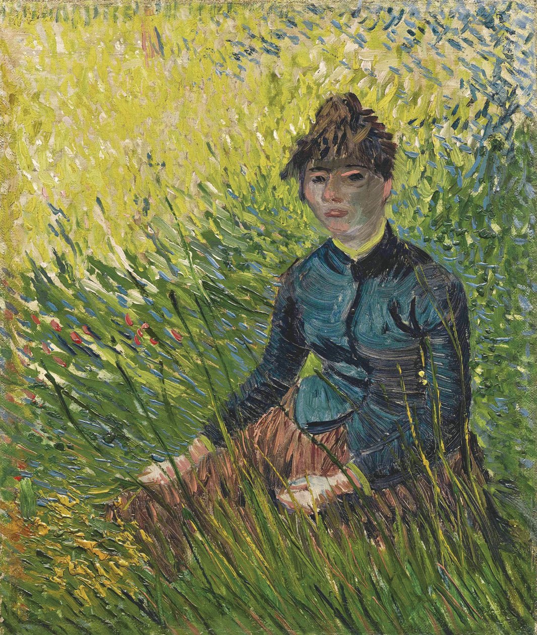 麦田里的女人麦田里的女人，1887年 作者 文森特·梵高