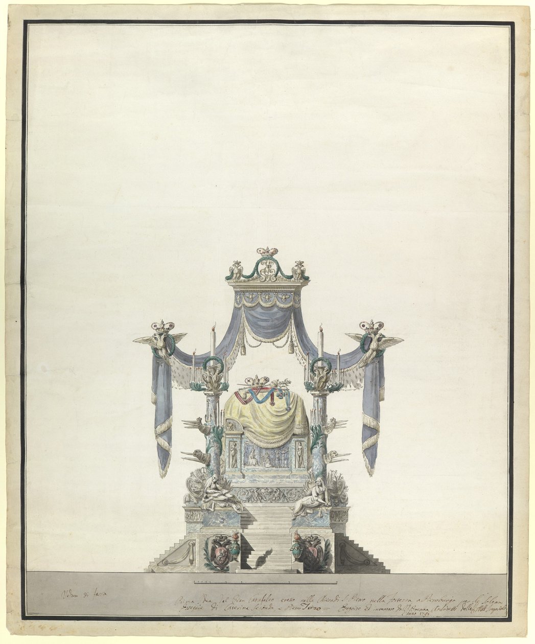 凯瑟琳大帝的Catafalque 1729-1796、1796 作者 文森佐·布伦纳（Vincenzo Brenna）