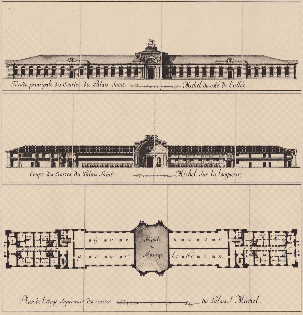 1797年在圣彼得堡的圣迈克尔斯城堡 作者 文森佐·布伦纳（Vincenzo Brenna）