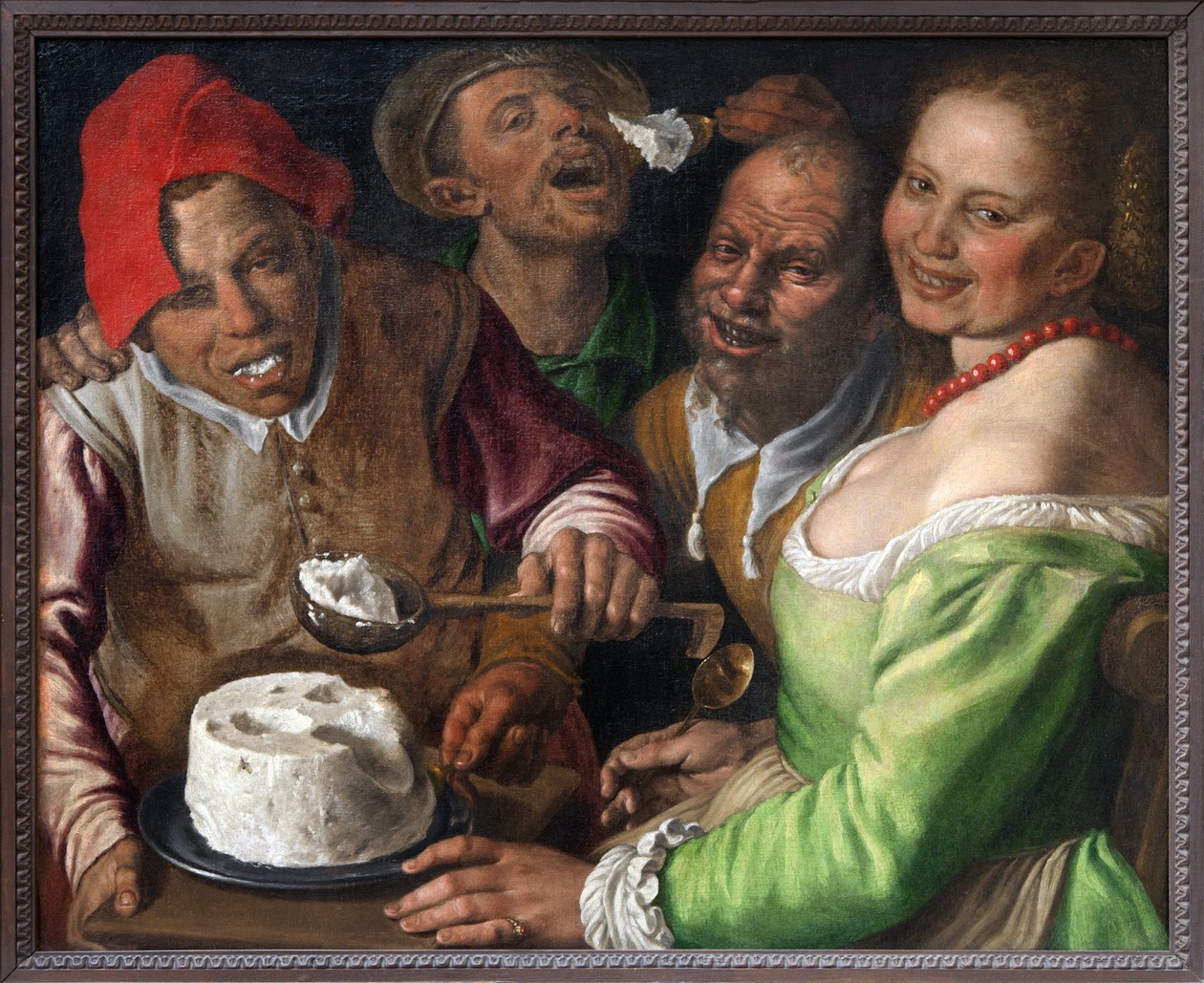 意大利乳清干酪食者，文森佐·坎皮（Vincenzo Campi，1536-1591）的绘画。 摄影，KIM Youngtae，里昂，里昂美术博物馆。 作者 文森佐·坎皮（Vincenzo Campi）