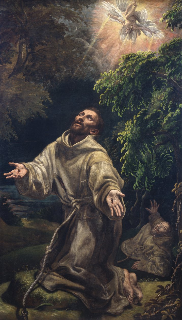 Saint Francis with stigmata 作者 文森佐·坎皮（Vincenzo Campi）
