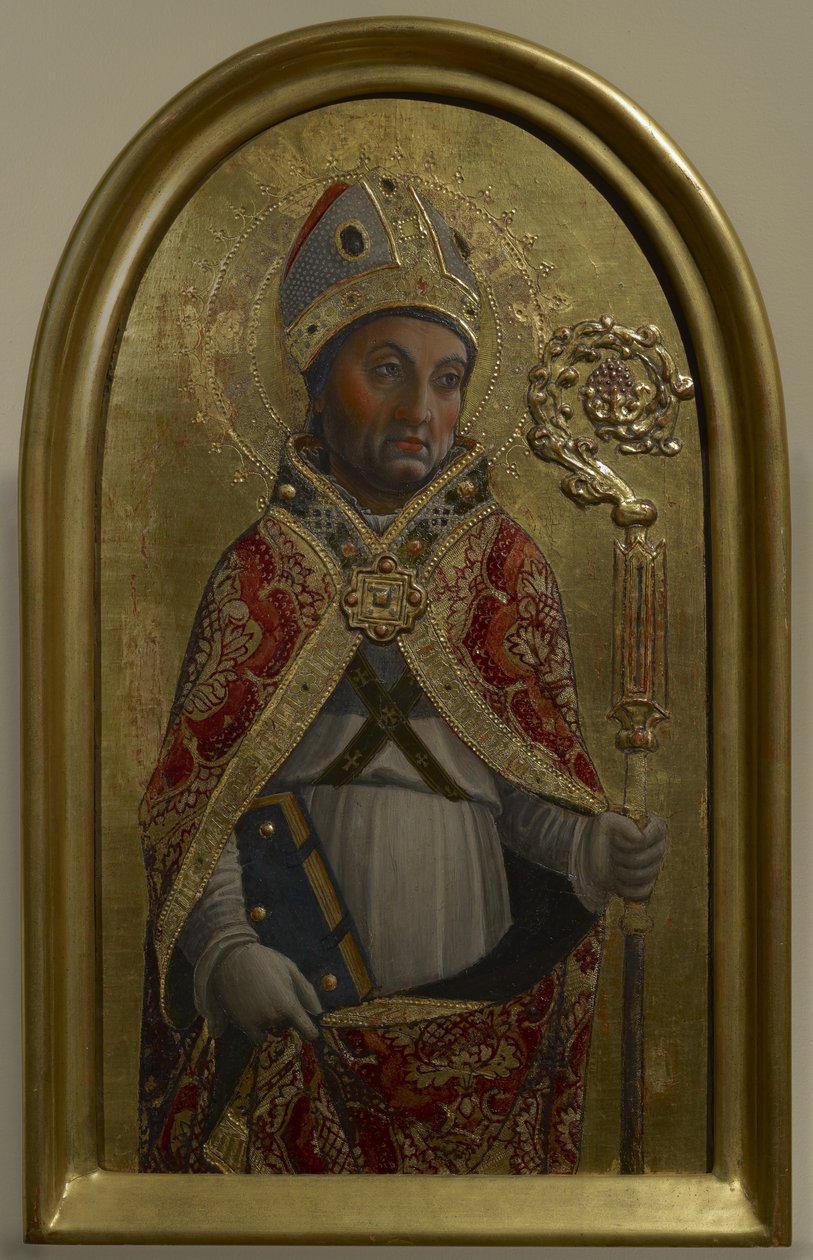 Saint Sirus，c.1460（面板上的蛋彩画） 作者 文森佐·福帕（Vincenzo Foppa）