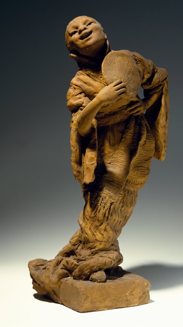 歌手》，文森佐-杰米托（1852-1929）设计，陶制雕像，意大利 作者 文森佐·杰米托