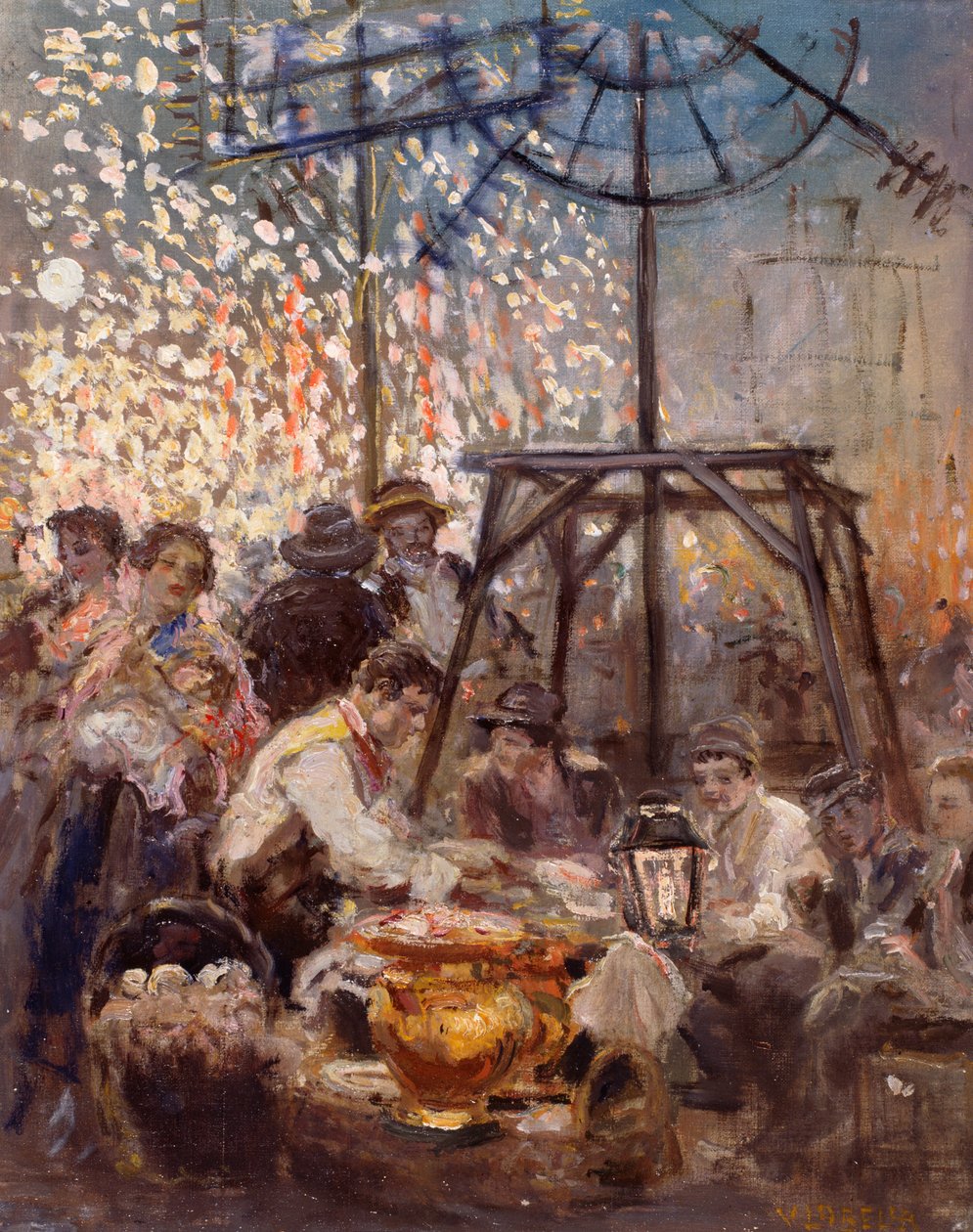 皮迪格罗塔的卖章鱼者，文森佐-拉贝拉（1872-1954 年） 作者 文森佐·拉贝拉