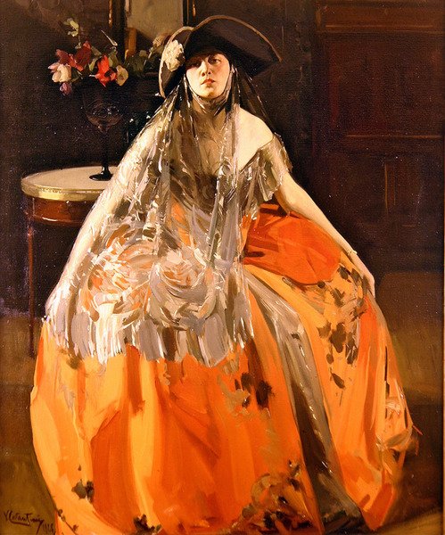 一个女人的画像 作者 维吉里奥·康斯坦丁（Virgilio Constantini）