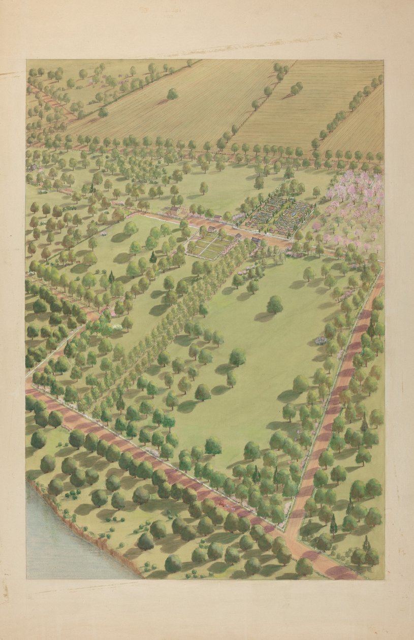 哈德逊河庄园，约1939年。 作者 弗吉尼亚理查兹