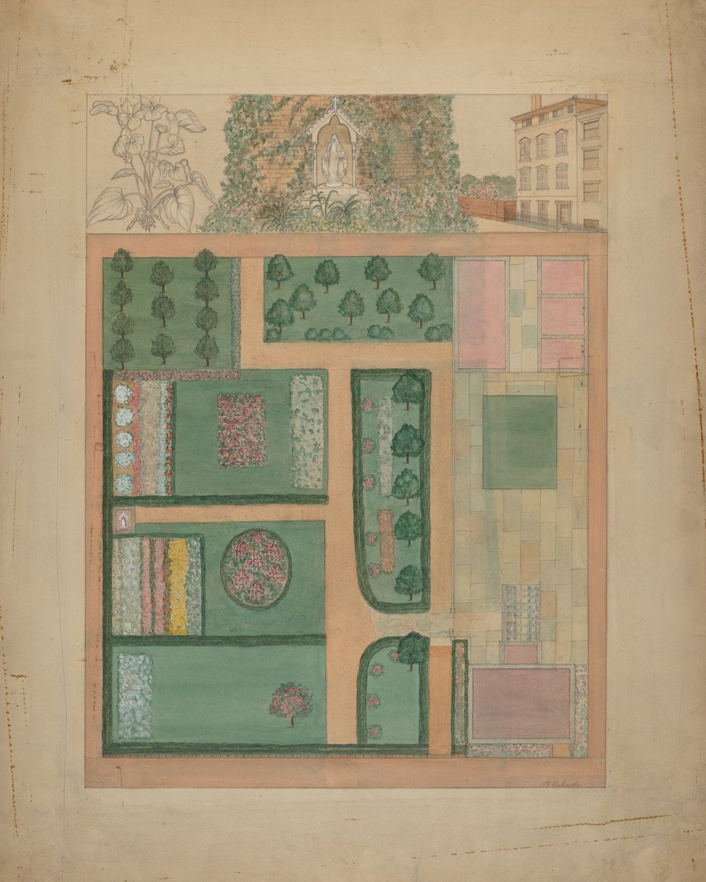 Parmentier场地，约1936年。 作者 弗吉尼亚理查兹