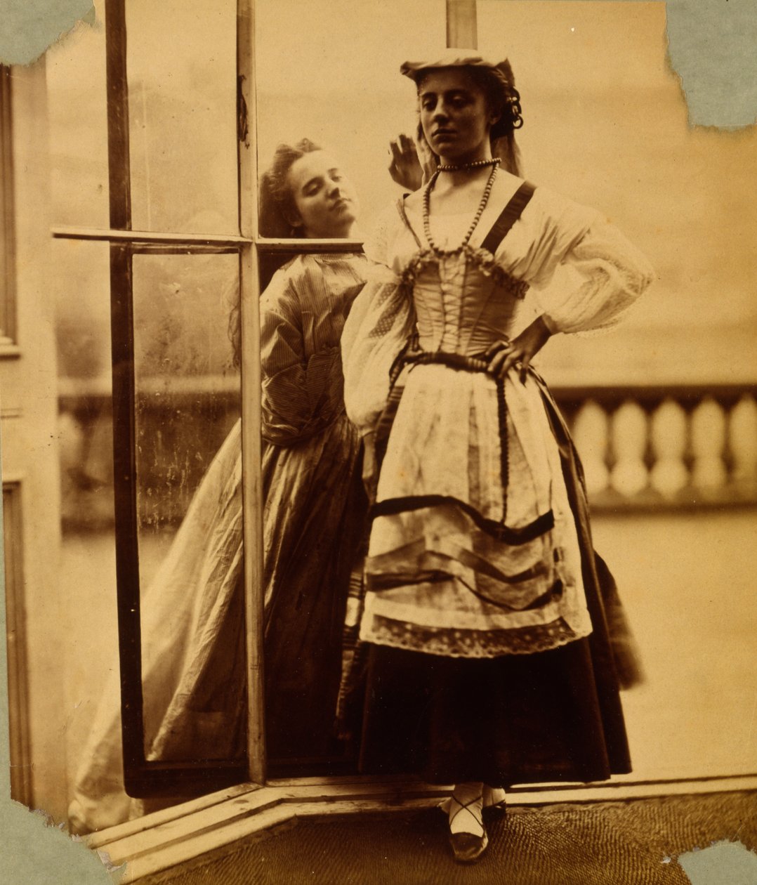 “农民服装中的女孩”研究，c.1855-65 作者 子爵夫人哈瓦登