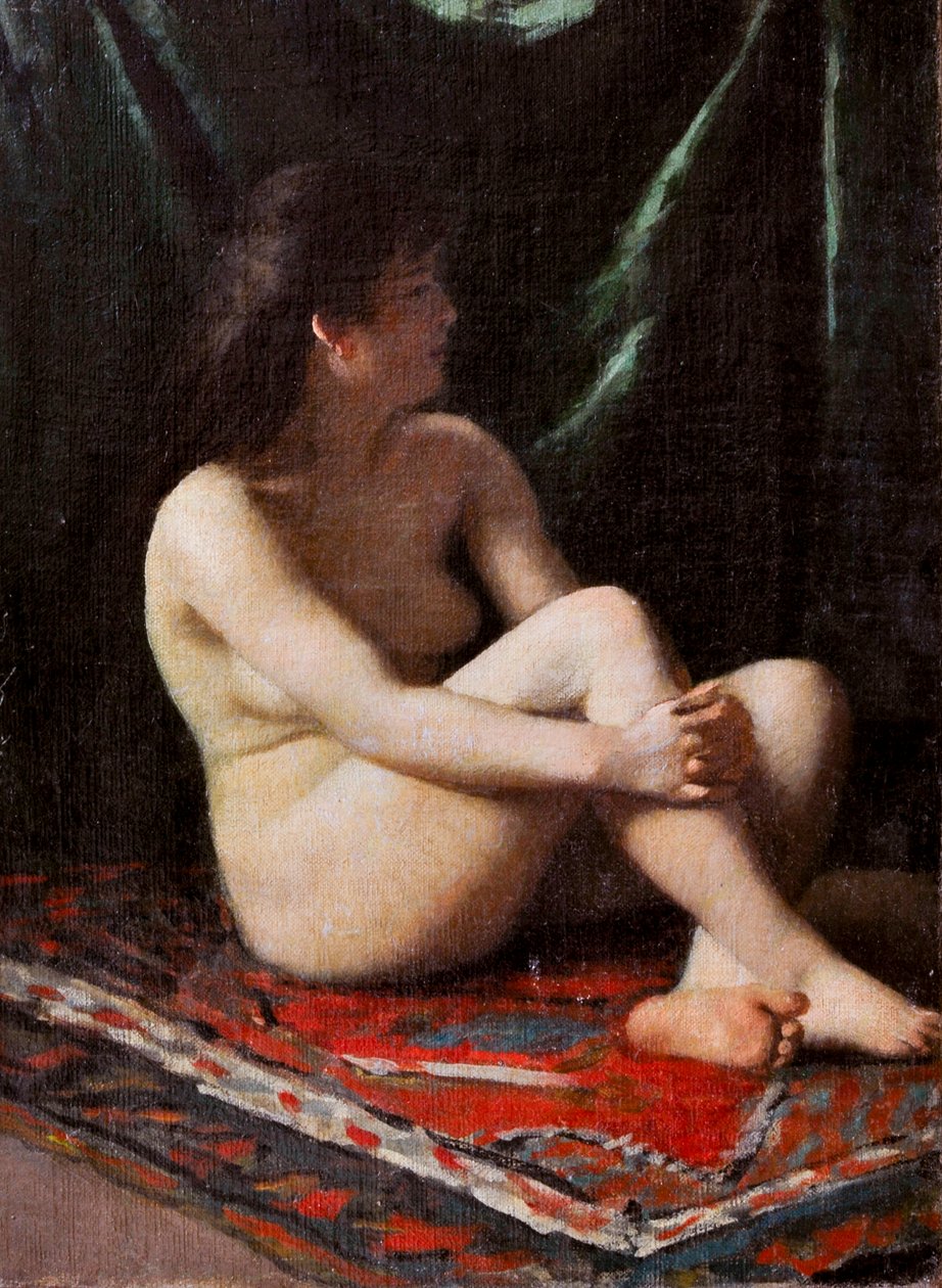 裸体，约 1865-68（布面油画） 作者 维托·德安科纳
