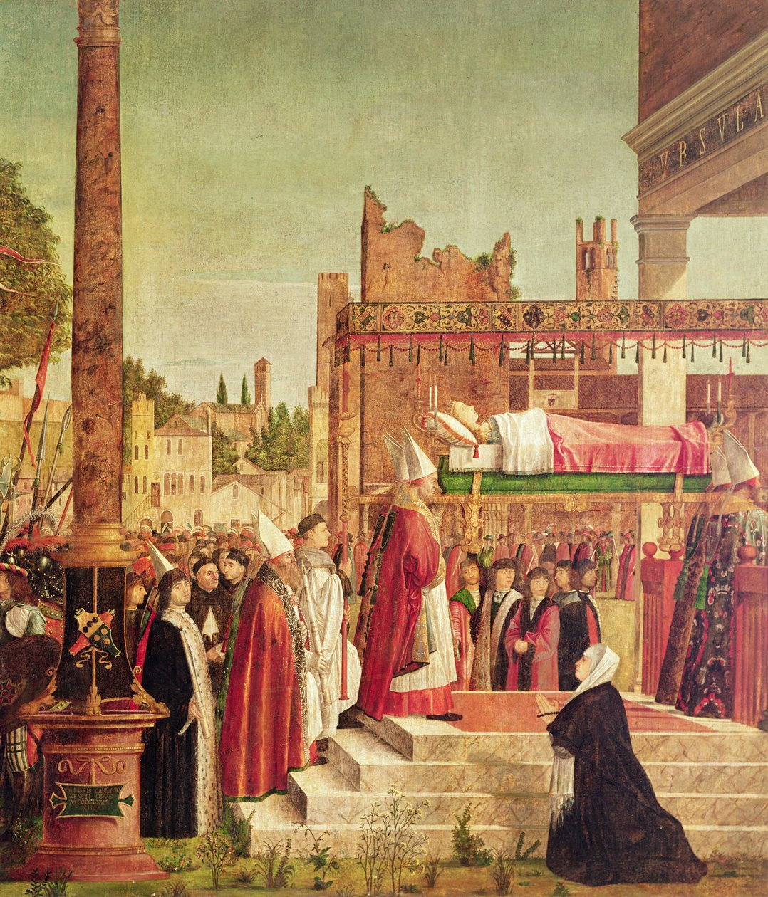 详细的朝圣者的殉难和圣厄休拉的葬礼，来自St. Ursula Cycle，1490-94（详情为329461） 作者 维托雷·卡尔帕乔