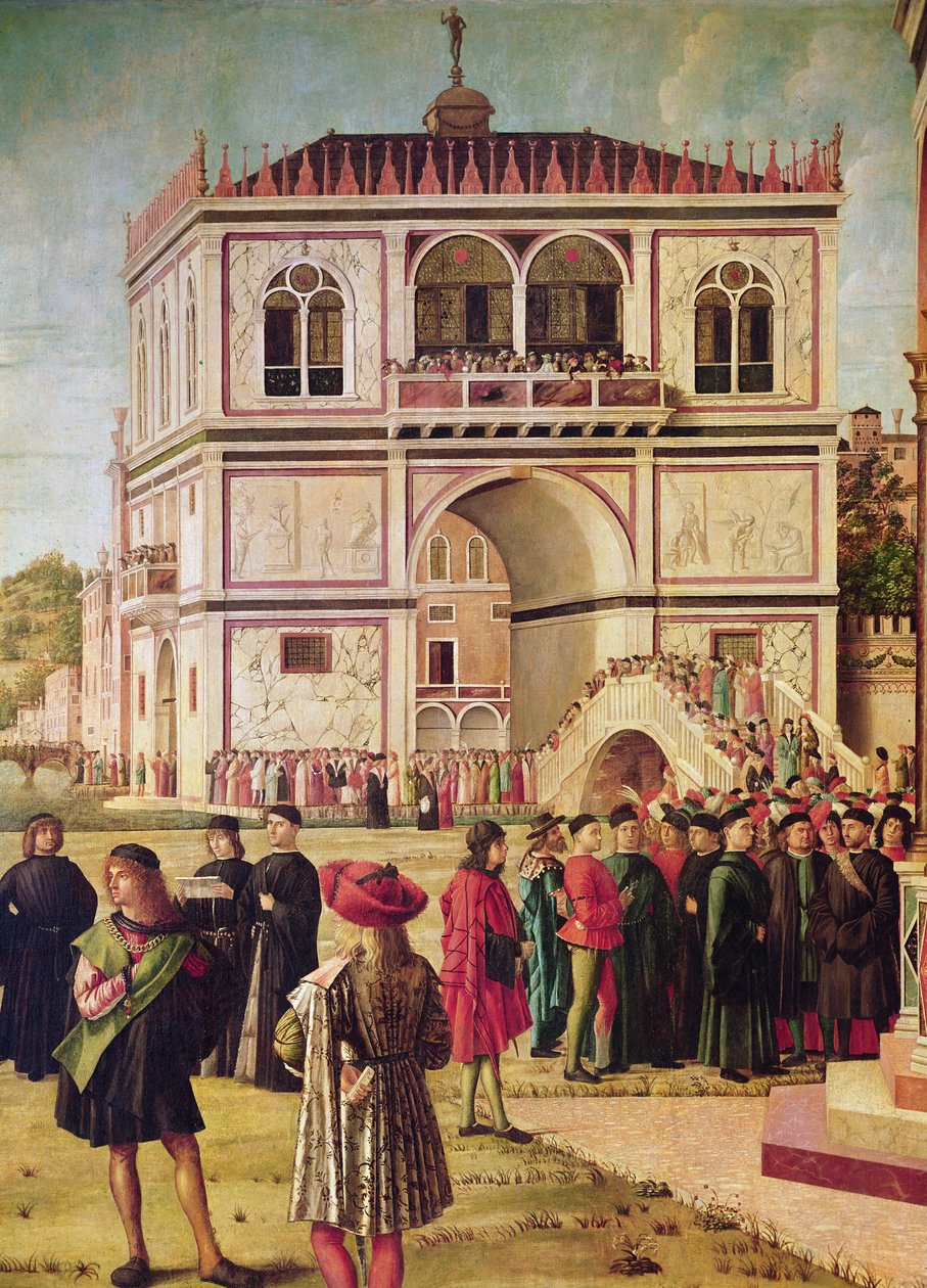 英国大使归来的细节，来自St. Ursula Cycle，c.1490-96（详见51114） 作者 维托雷·卡尔帕乔