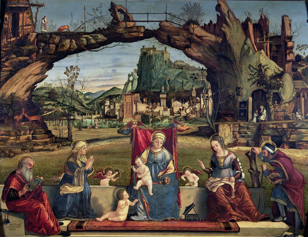 神圣的对话，c.1500（详见84003） 作者 维托雷·卡尔帕乔