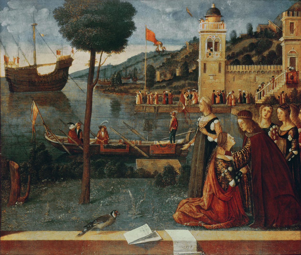 St.Ursula离开她的父亲，c.1500 作者 维托雷·卡尔帕乔
