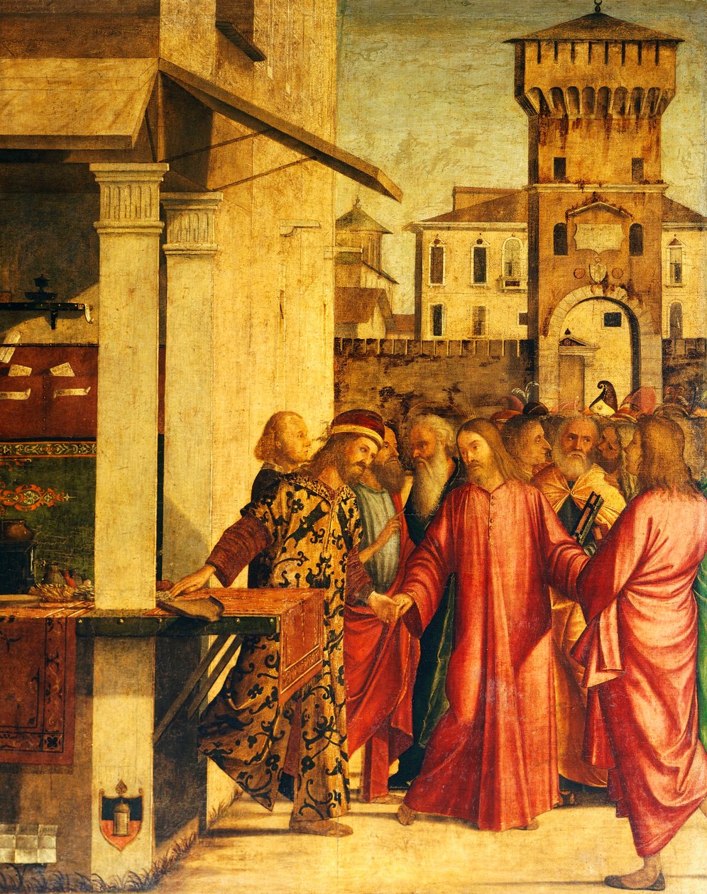 《基督召唤圣马太》，维托尔·卡帕乔 (Vittore Carpaccio)（约 1465-1525 或 1526 年）创作。 威尼斯圣乔治德利斯基亚沃尼学校。 作者 维托雷·卡尔帕乔