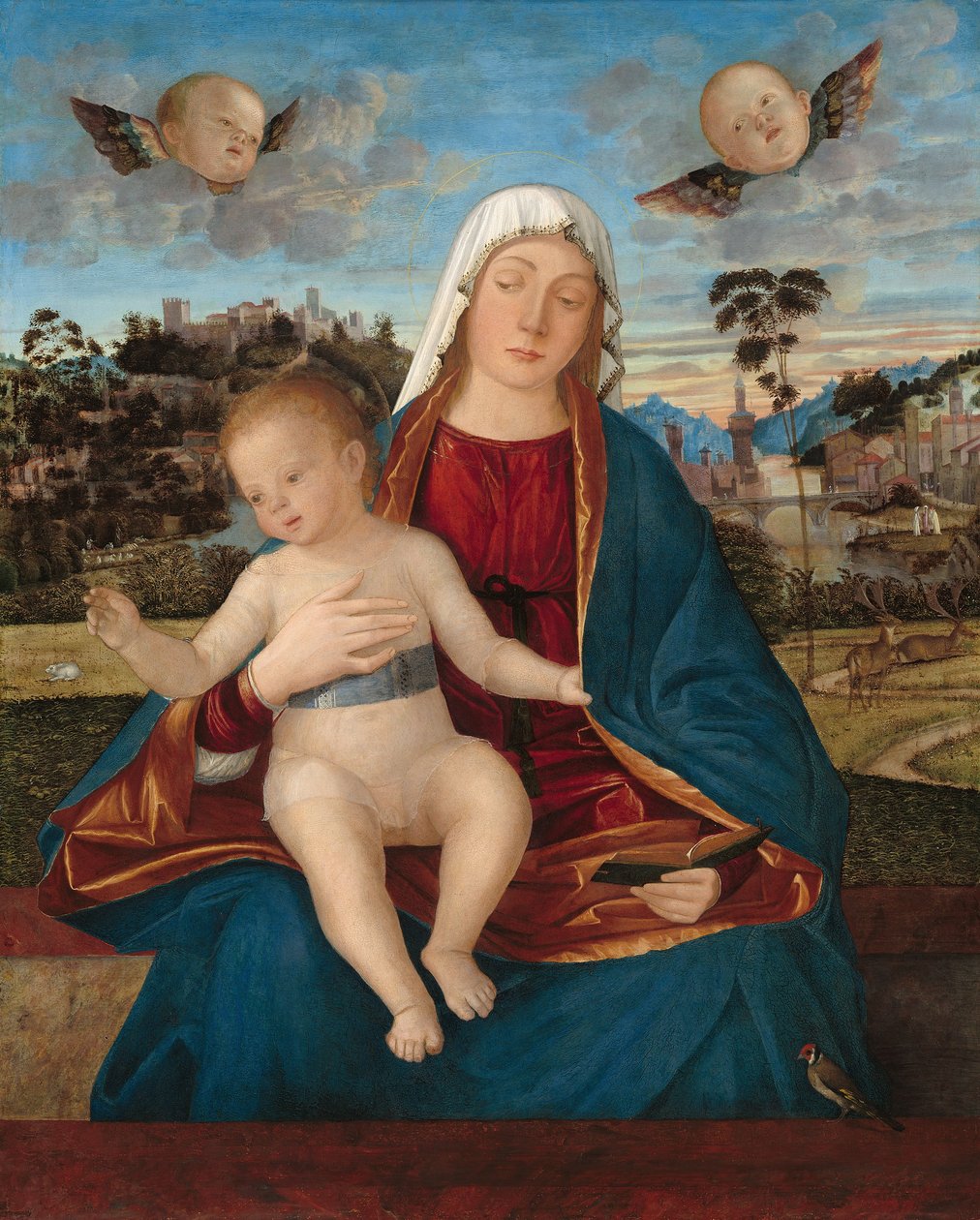 麦当娜和孩子，c.1505-10（白杨板上的油） 作者 维托雷·卡尔帕乔
