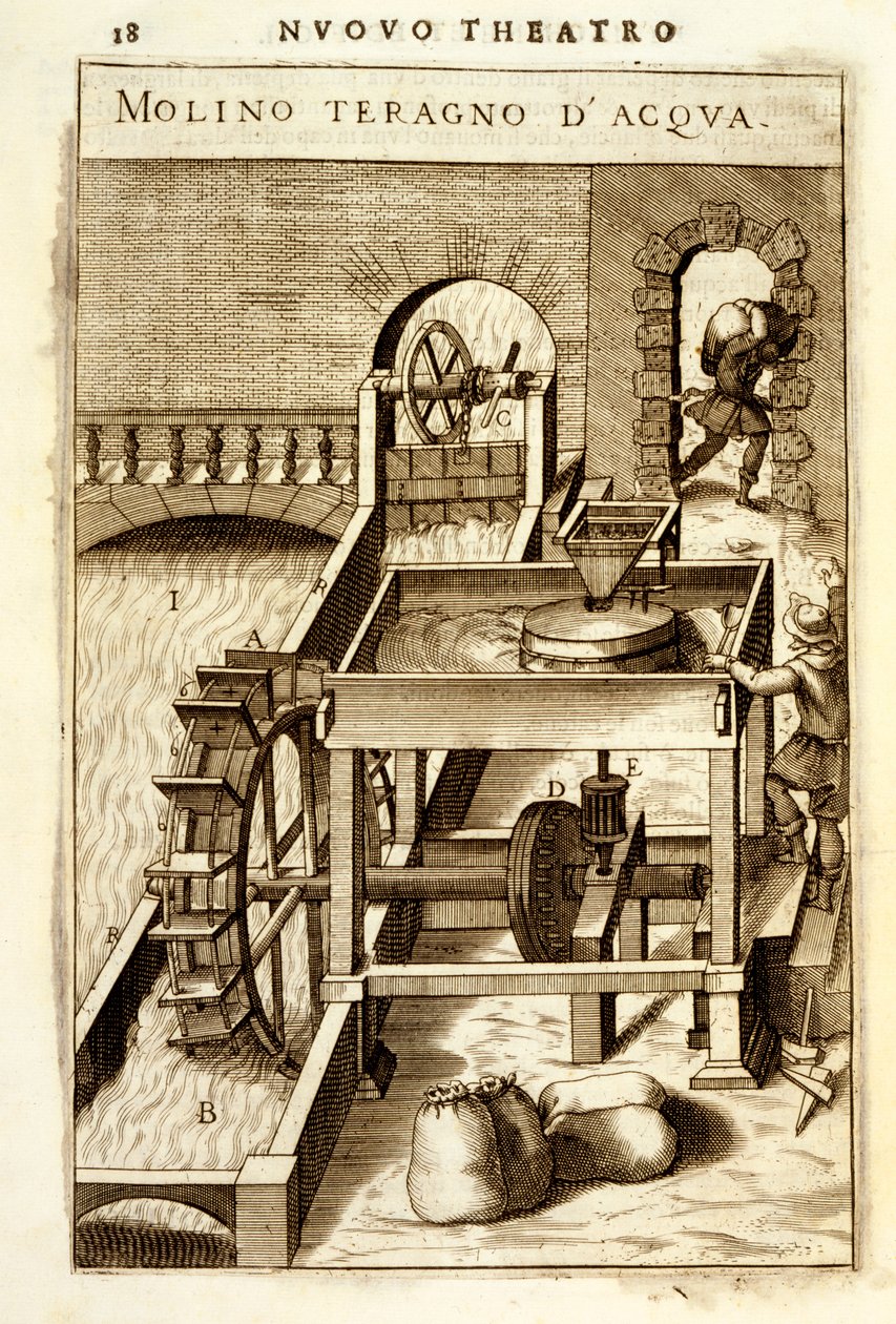 水力铣床，1607 作者 维托里奥·宗卡（Vittorio Zonca）