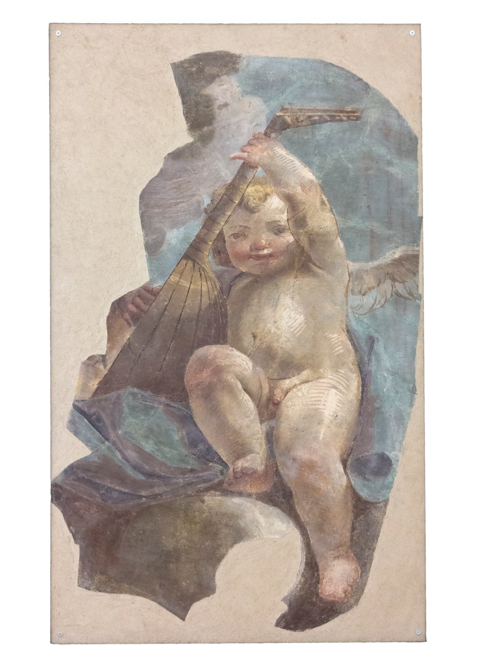 天使壁画，最初出自圣奥古斯汀教堂 作者 维托里奥·玛丽亚·比加里（Vittorio Maria Bigari）