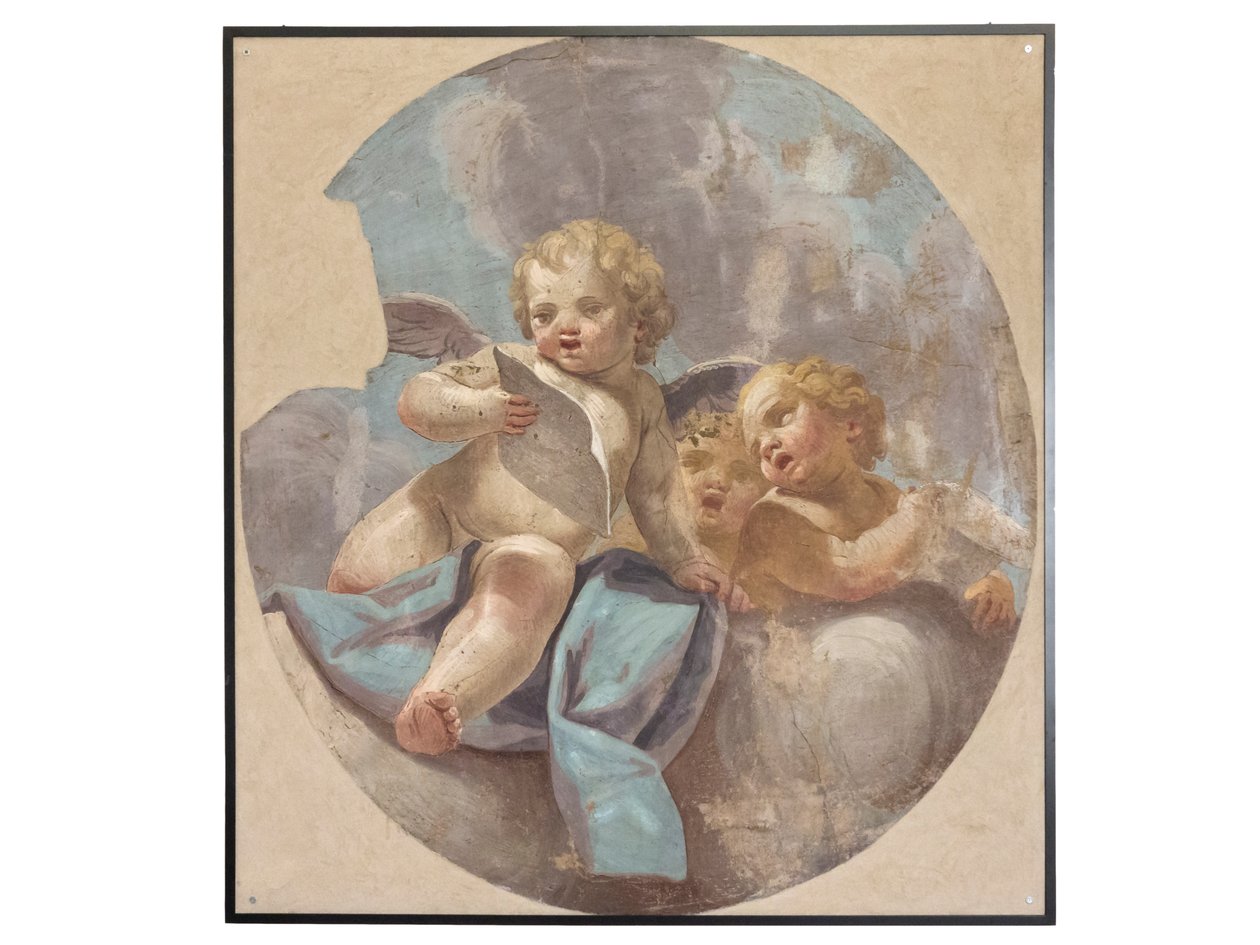 天使壁画，最初来自圣奥古斯丁教堂 作者 维托里奥·玛丽亚·比加里（Vittorio Maria Bigari）