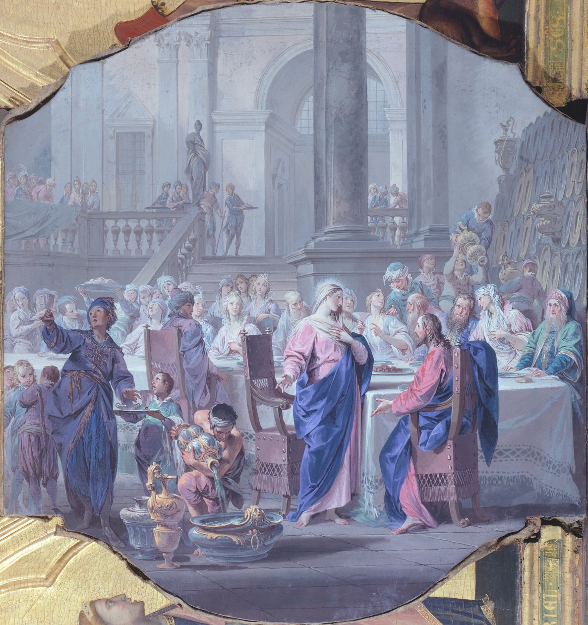 迦纳的婚礼》，作者是维托里奥-玛丽亚-比加里（1692-1776）。 作者 维托里奥·玛丽亚·比加里（Vittorio Maria Bigari）