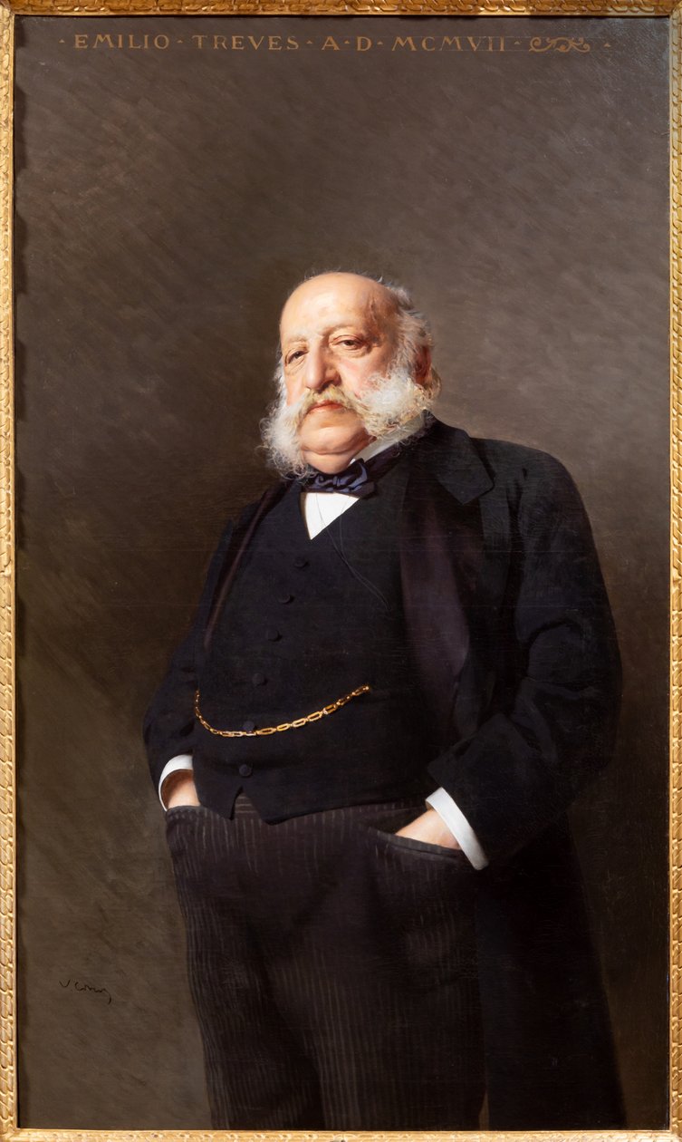 Fontanellato, Labirinto della Masone, Franco Maria Ricci 艺术收藏："出版商埃米利奥-特雷韦斯肖像"。 作者 维托里奥·马特奥·科科斯（Vittorio Matteo Corcos）