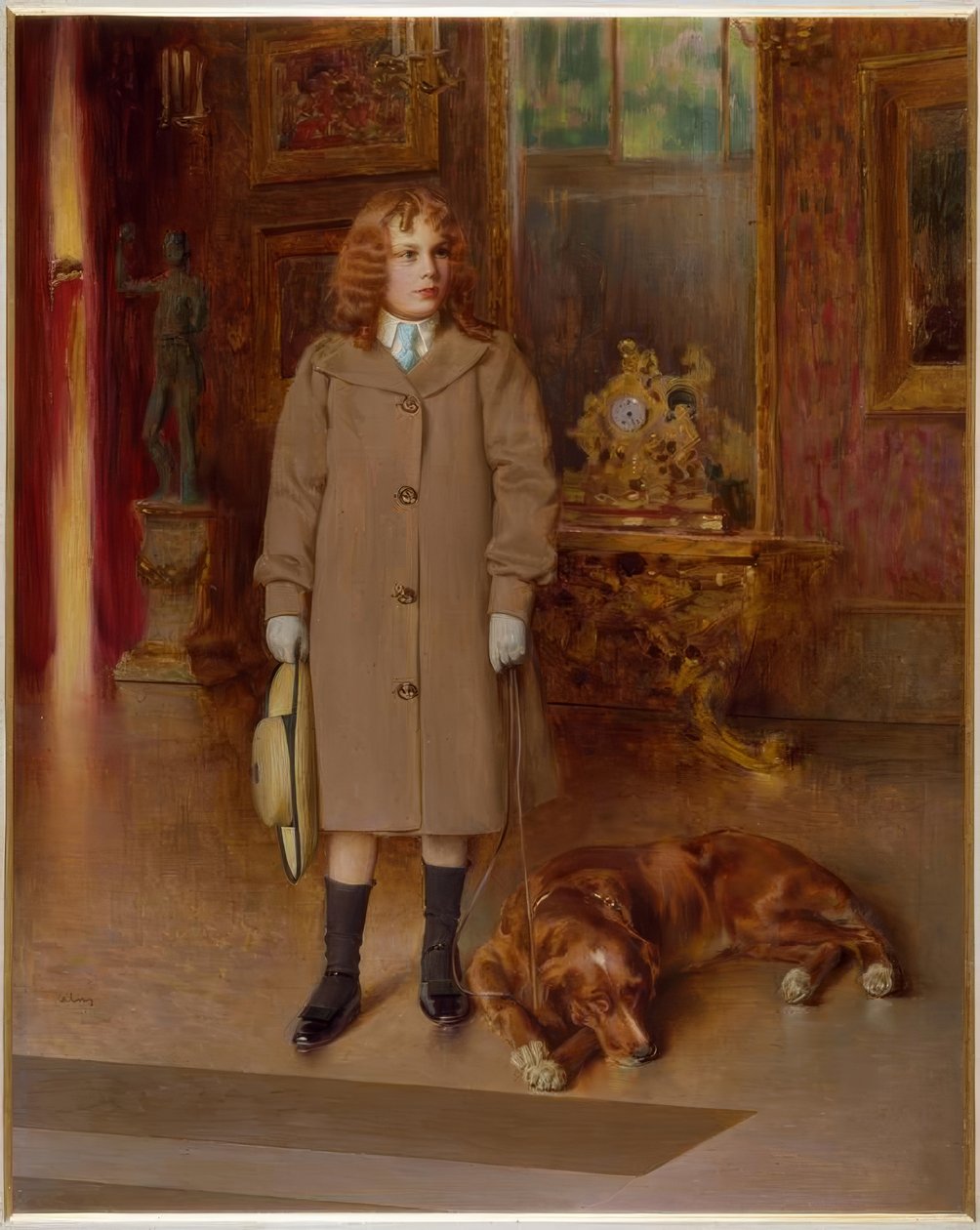 咪咪与狗 作者 维托里奥·马特奥·科科斯（Vittorio Matteo Corcos）