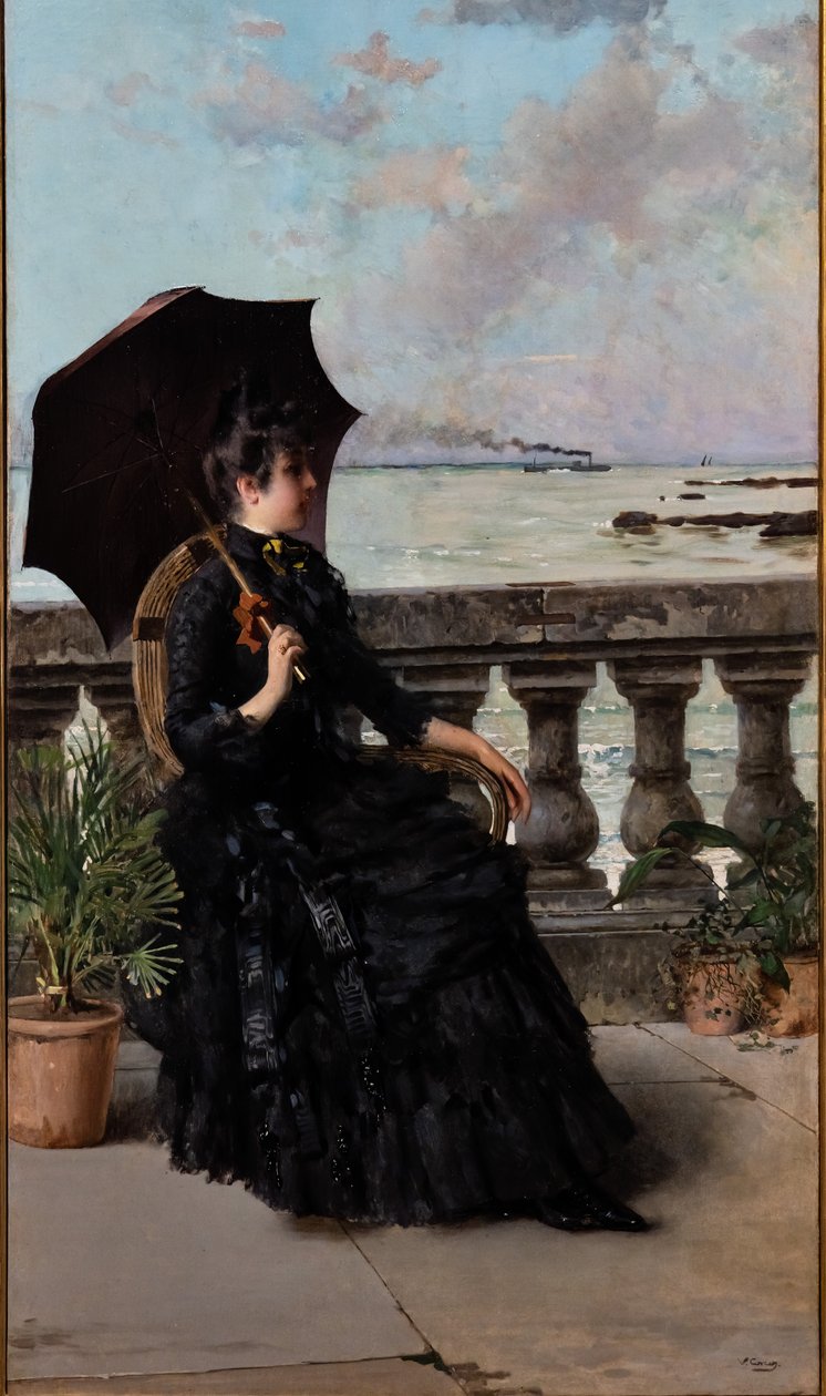在马斯卡尼露台上 作者 维托里奥·马特奥·科科斯（Vittorio Matteo Corcos）