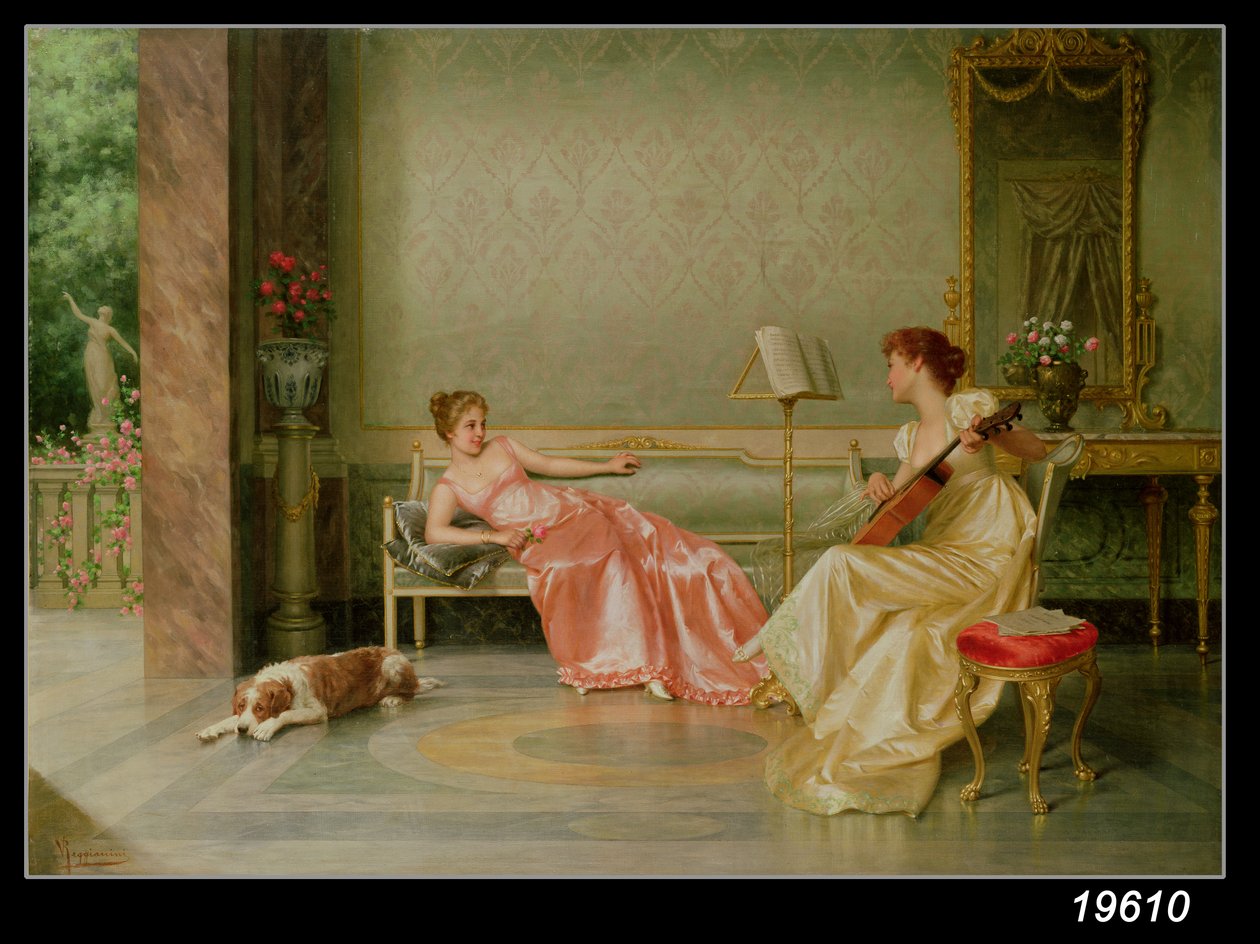 音乐插曲（布面油画） 作者 维托里奥·雷吉亚尼（Vittorio Reggianini）