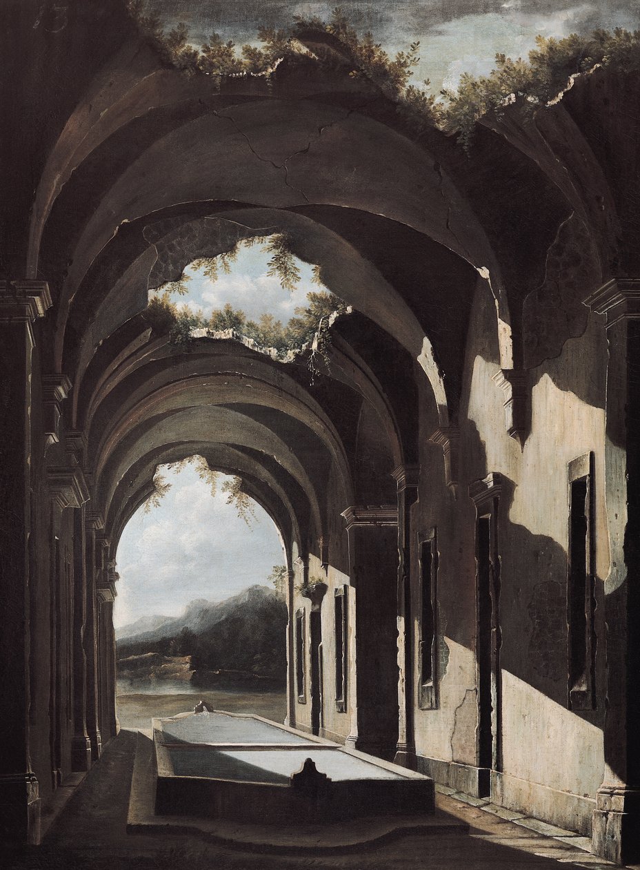 景观中的废墟，c.1646-47 作者 维维亚诺·科达齐（Viviano Codazzi）