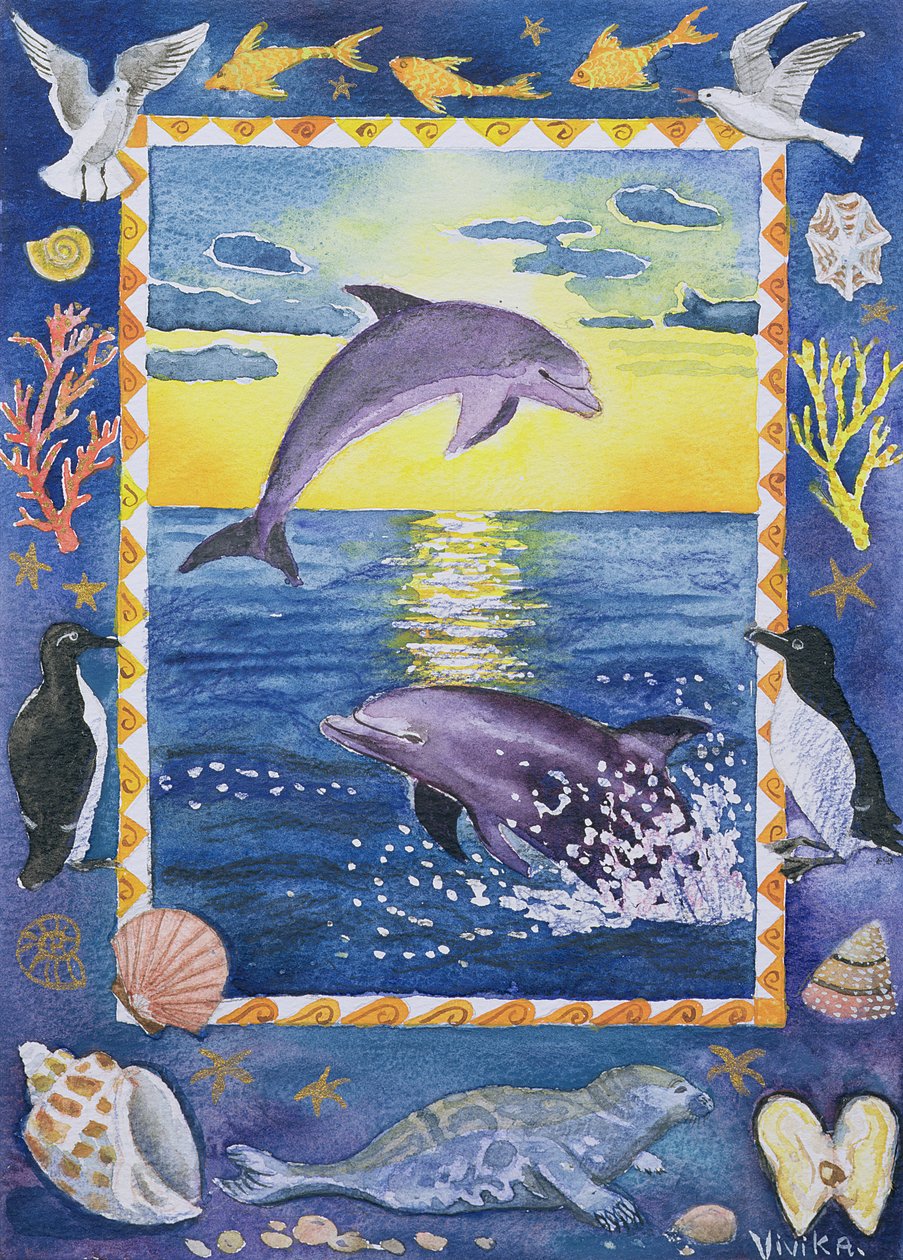 海豚，1999年（纸上写着） 作者 维维卡·亚历山大