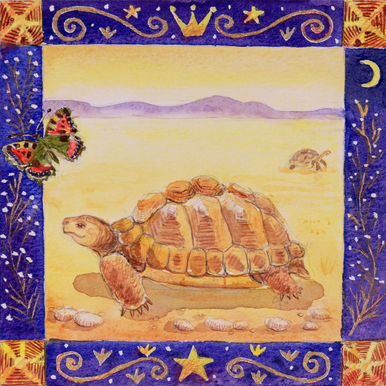 Tortoise，1998（wc on paper） 作者 维维卡·亚历山大