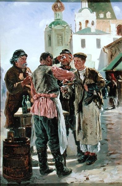 克瓦斯卖方，1879年 作者 弗拉基米尔·埃戈罗维奇·马科夫斯基