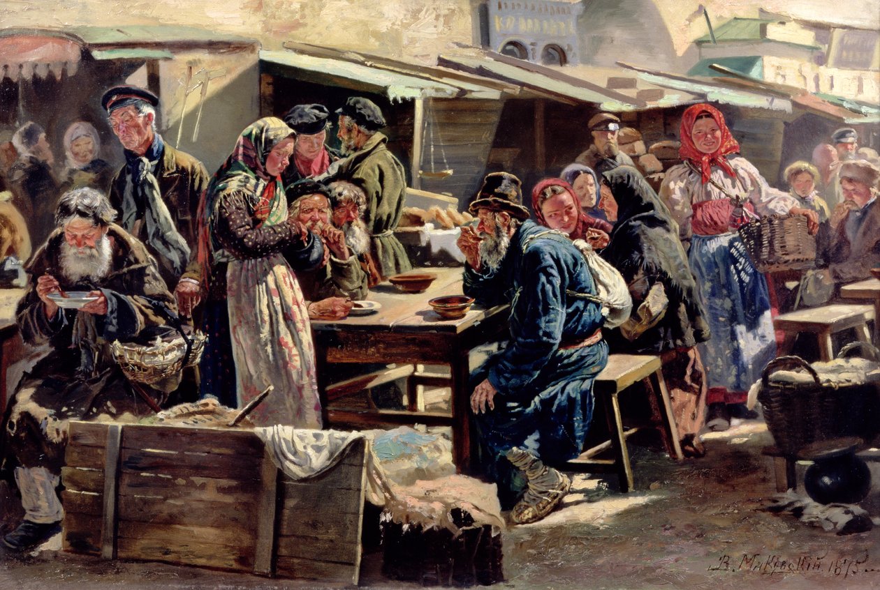 这顿饭，1875年 作者 弗拉基米尔·埃戈罗维奇·马科夫斯基