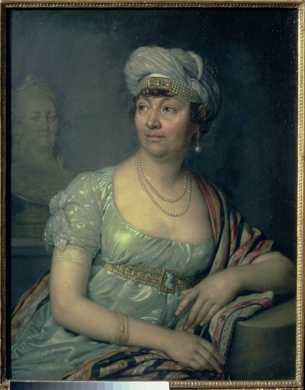 Germaine de Stael（1766-1817）的肖像，1812年 作者 弗拉基米尔·卢基希·波罗维科夫斯基