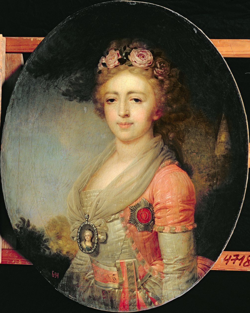 大公夫人亚历山德拉的肖像，c.1798 作者 弗拉基米尔·卢基希·波罗维科夫斯基