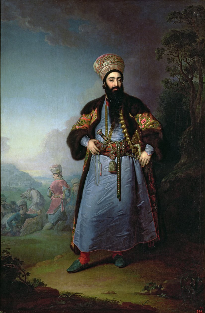 Murtaza-Kuli-Khan（d.1800）的肖像，Aga-Mahommed的兄弟，波斯沙阿，1796年 作者 弗拉基米尔·卢基希·波罗维科夫斯基