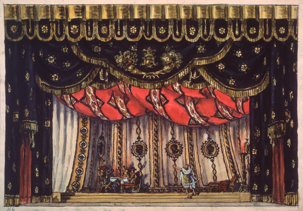 Decor preparatoire pour la piece de theatre ""Le destructeur de Jerusalem"" d