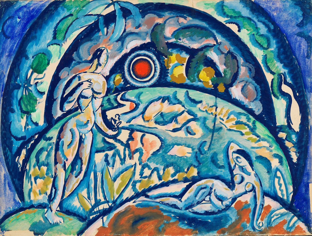 亚当和夏娃，1910-1911。 作者 丹尼尔·弗拉基米尔·巴拉诺夫·罗辛