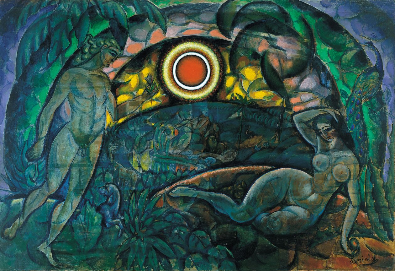 亚当和夏娃，1912年 作者 丹尼尔·弗拉基米尔·巴拉诺夫·罗辛