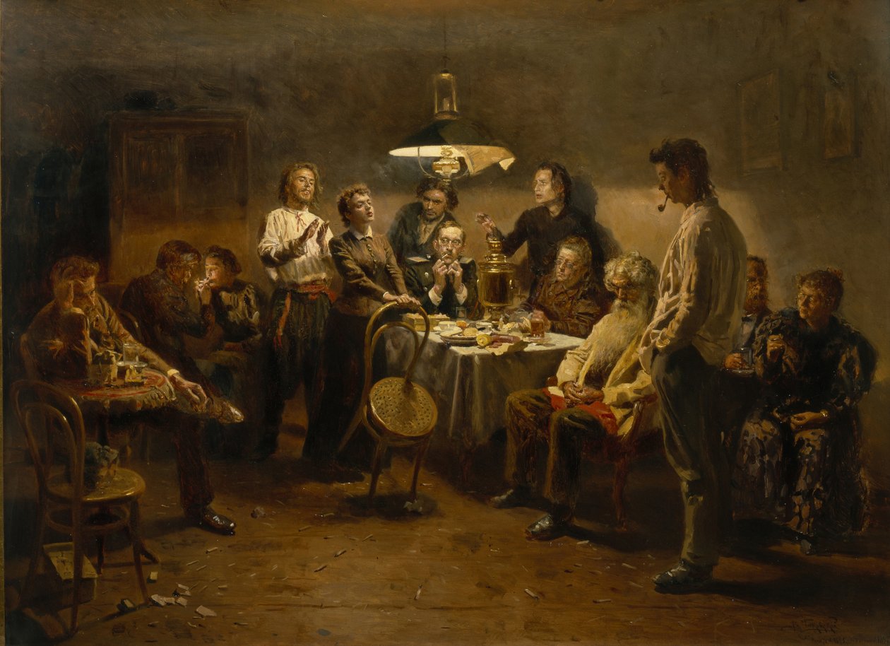 欢乐的夜晚，1875-1897年 作者 弗拉基米尔·埃戈罗维奇·马科夫斯基