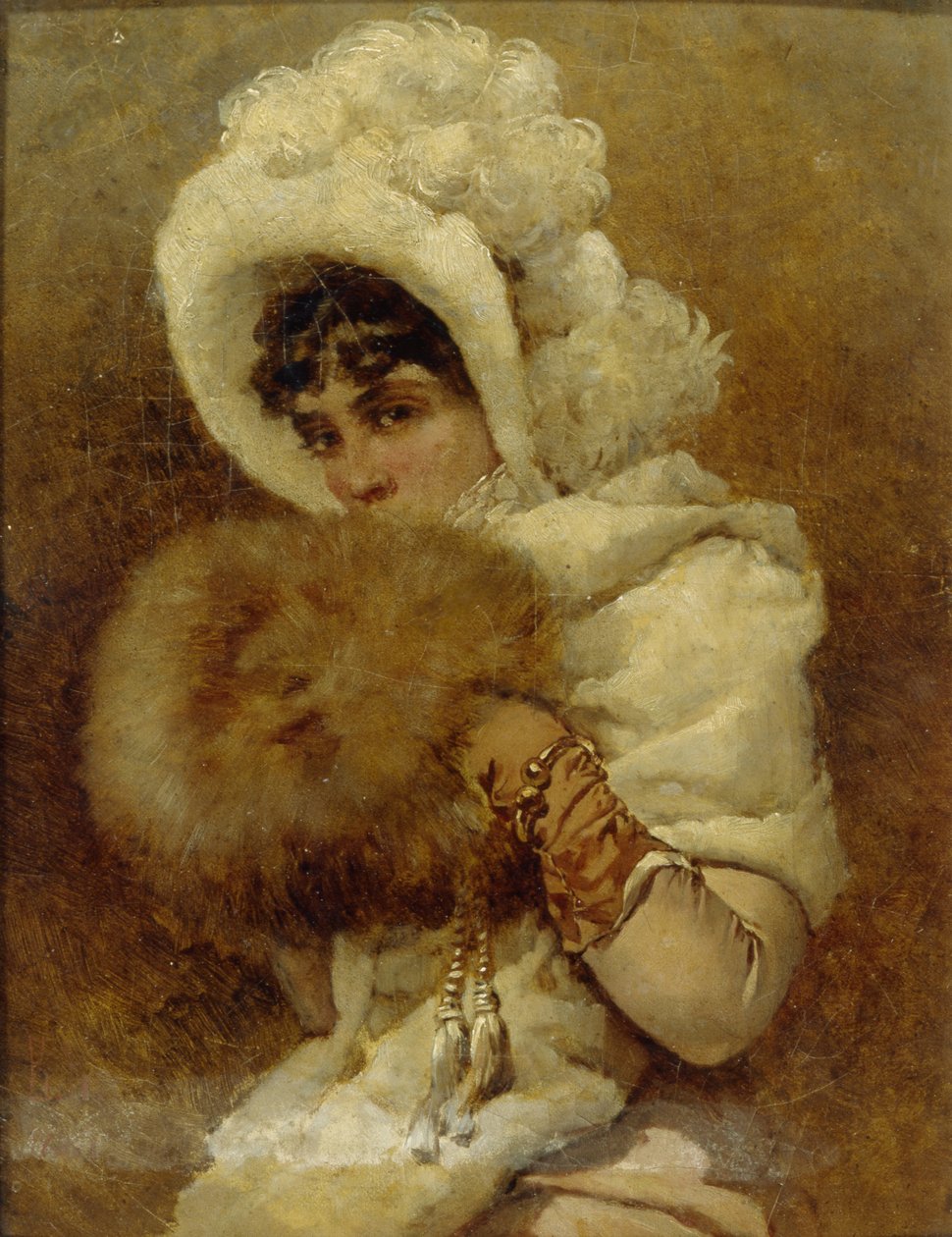 戴着笨拙的女孩，1884年 作者 弗拉基米尔·埃戈罗维奇·马科夫斯基