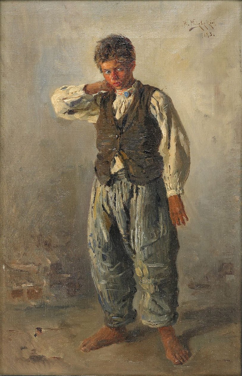 年轻的顽童，1883年 作者 弗拉基米尔·埃戈罗维奇·马科夫斯基